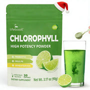 Lifebooil Chlorophyll Powder bottle with Lime Twist for refreshing hydration