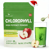 Lifebooil chlorophyll powder bottle ready for a refreshing hydration boost.