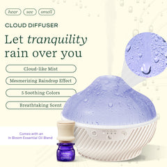 Lifelines diffuser displaying ambient color cycle to match mood