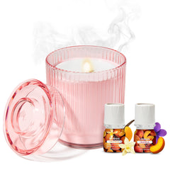 Lifelines flameless candle pink jar closeup shows a safe glow without flame
