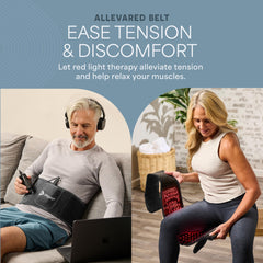 LifePro red light therapy belt worn on the back for hands-free comfort