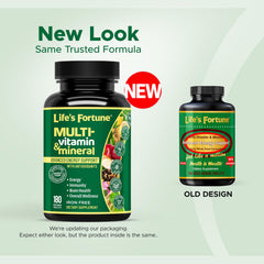 Life's Fortune Energy Support tablets close-up of natural ingredients.