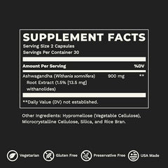 Two LifeSeasons Ashwagandha capsules with water for daily use