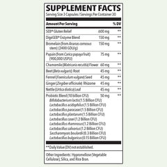 LifeSeasons Digestivi-T usage guide showing daily capsules for improved gut comfort.