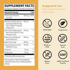 LifeSeasons Metabolism capsules close-up natural ingredients for steady energy and appetite awareness.