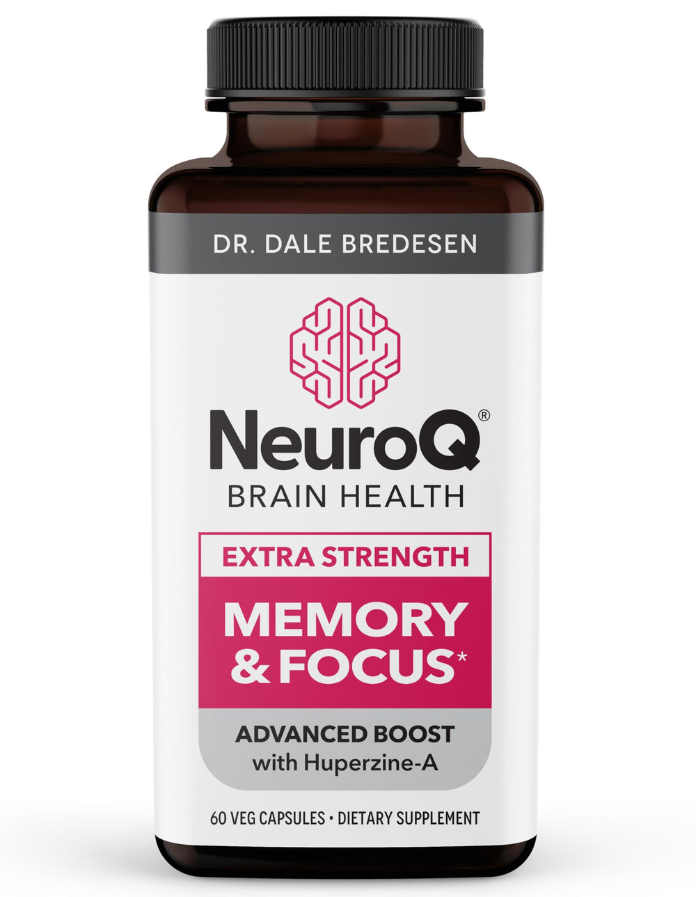 LifeSeasons NeuroQ memory capsules bottle supports focus and recall.