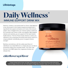 LifeVantage Daily Wellness label close-up showing non-GMO and gluten-free details
