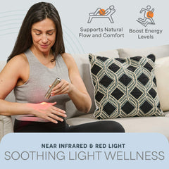LifePro LumiCure in use on knee for targeted light therapy