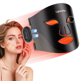 LightinMax red light therapy face mask worn for at-home skincare sessions