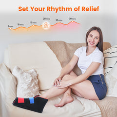 LIGHTIUM foot wrap in all-mode setting for comprehensive at-home therapy.