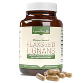 Lignans For Life flaxseed capsules bottle for easy daily dosing and wellness