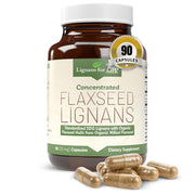 Lignans For Life flaxseed SDG capsules front for daily pet wellness.