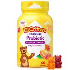 Empaque de Lil Critters Probiotic Daily Gummy, ideal para comenzar la rutina digestiva infantil.