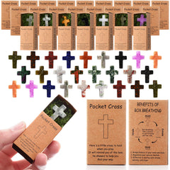 Liliaafar pocket cross 50-set displayed in elegant packaging for prayer reminders.