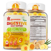 LILICARE ginger chews bottle front for digestive support and gentle nausea relief potential.