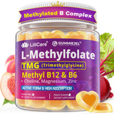 LILICARE L-MethylFolate gummies bottle close-up for cognitive support