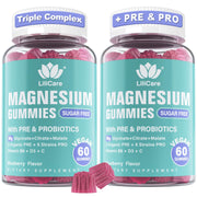 LILICARE Magnesium Complex Gummies bottle promotes daily calm and muscle support.