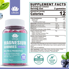 Gummies close-up highlighting blueberry flavor and easy daily use.