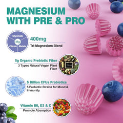LILICARE ingredients panel shows prebiotic fiber and probiotic strains for digestion balance.