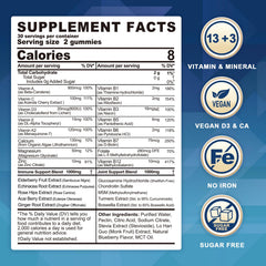 LILICARE methylated multivitamin gummies close-up, blueberry flavor for everyday nourishment.