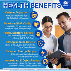 LILICARE methylated multivitamin gummies blends greens mushrooms and antioxidants
