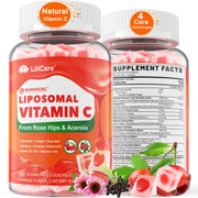 LILICARE natural liposomal vitamin C gummies in a jar for daily immune support.