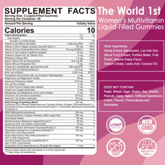 LILICARE gummy bottle back with nutrition details for comprehensive daily nutrition.