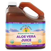 Lily of the Desert Aloe Vera Juice bottle front view for daily wellness.