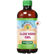 Lily of the Desert gel de aloe con consistencia espesa para beber y apoyar la hidratación.