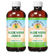 Lily Of The Desert organic aloe vera juice 2-pack bottles for daily gut wellness.