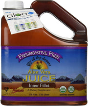 Lily Of The Desert preservative-free aloe vera 1 gal bottle pouring for daily skincare