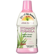 Lily of the Desert Stomach Formula bottle showing natural aloe blend for gut support