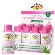 Lily of the Desert stomach shot bottle front shows on-the-go digestive support
