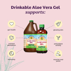 Lily Of The Desert aloe gel pour into glass for a refreshing daily drink