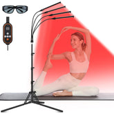 Linidcoud Red Light Therapy Lamp front view showing multi-head coverage for full body sessions.