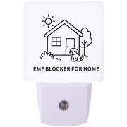 Liovsiso EMF Blocker plugged into outlet balancing energy in a living room for a calmer space.