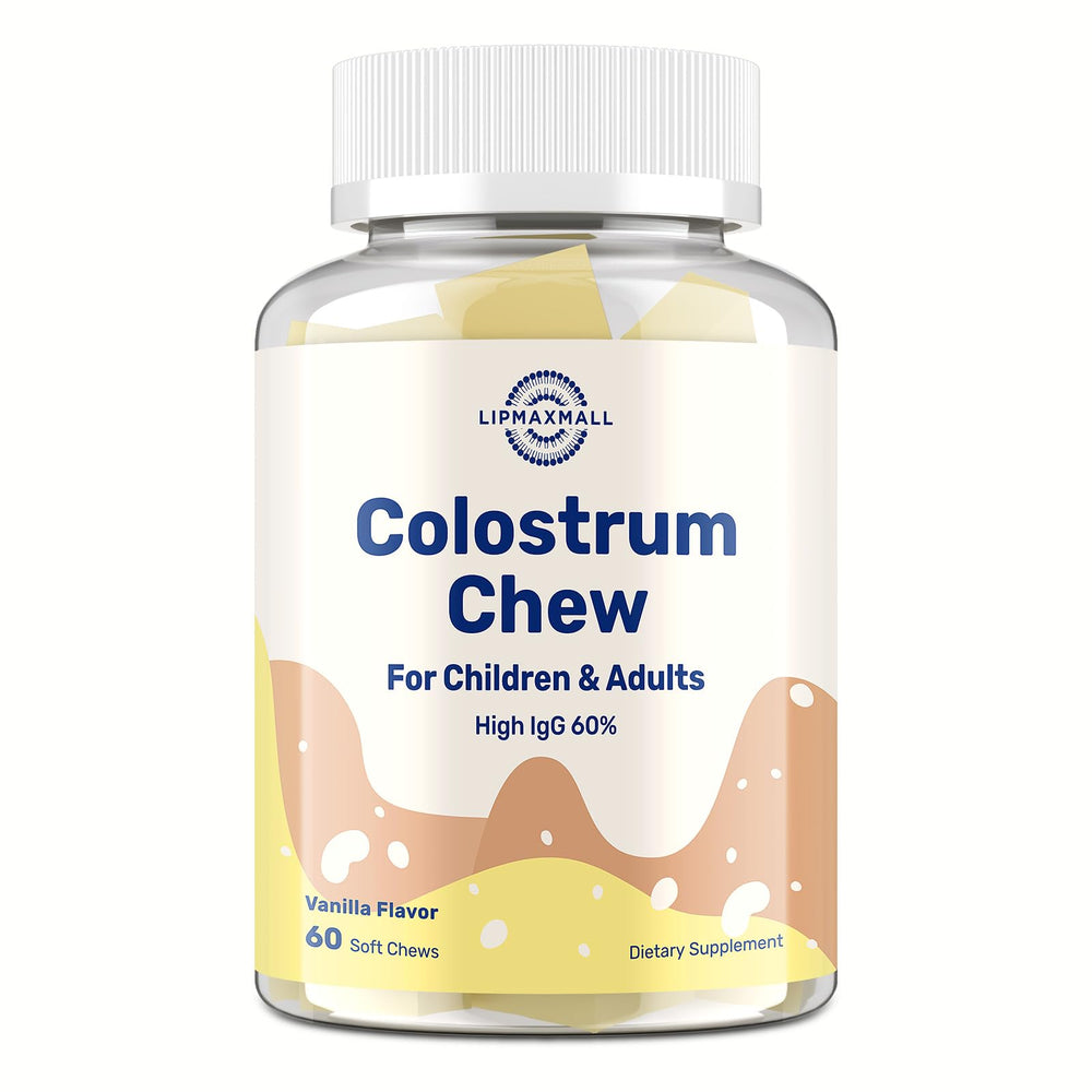 LipmaxMall colostrum chews vanilla pack close for daily wellness
