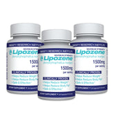 Lipozene bottle front view; convenient weight management on the go.