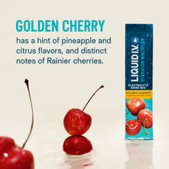 Liquid I.V. Golden Cherry single-serving packet ready to mix