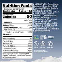 Close-up of Liquid I.V. Arctic Raspberry packet highlighting eight vitamins and electrolytes.