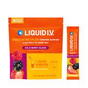 Liquid I.V. Hydration Multiplier sobre sabor Wild Berry para hidratación rápida