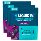 Liquid I.V. Hydration Multiplier Acai Berry packet ready to mix for on-the-go hydration.