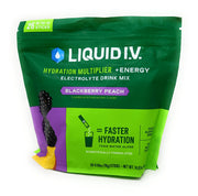 Liquid I.V. Hydration Multiplier energy blackberry peach 26-pack front view for on the go hydration.
