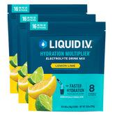 Liquid I.V. Hydration Multiplier Lemon Lime packet ready to mix for quick hydration.