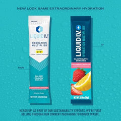 Opened Liquid I.V. Hydration Multiplier packet for Strawberry Lemonade