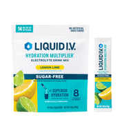 Liquid I.V. Hydration Multiplier Sugar-Free Lemon Lime packet for quick on-the-go hydration.