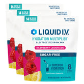 Liquid I.V. Hydration Multiplier Sugar-Free Raspberry Lemonade bottle for on-the-go hydration and flavor