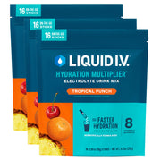 Liquid I.V. Hydration Multiplier Tropical Punch packet for fast on-the-go hydration.