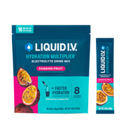 Liquid I.V. Passion Fruit packet ready to mix for hydration.