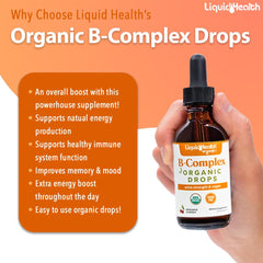 LIQUIDHEALTH B vitamin drops dosing pipette emphasizes convenient daily dosing